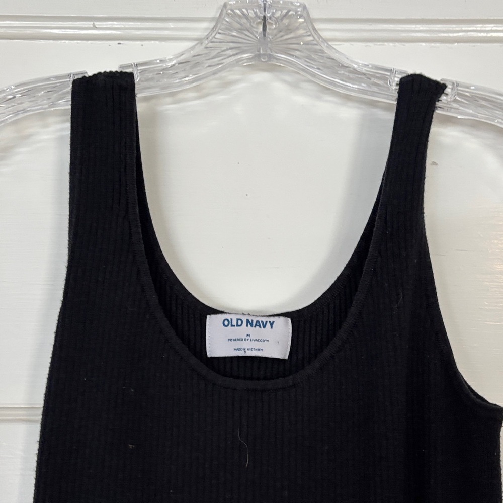 Old Navy Elevated Black Ribbed Tank Maxi Dress - Picture 4 of 4